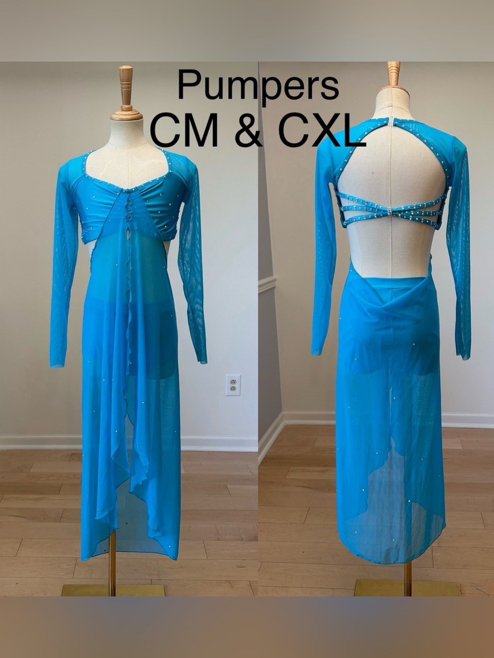 Turquoise blue costume